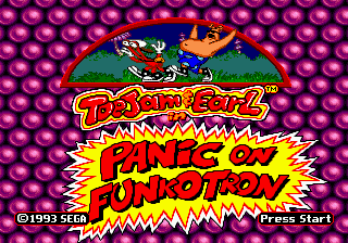 Toe Jam & Earl in Panic on Funkotron (Japan) Title Screen